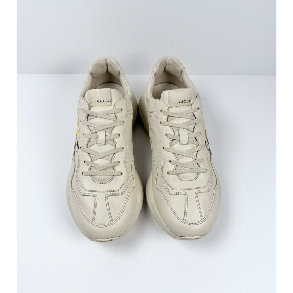 Size 13US - Gucci Rhyton Ivory Leather Vintage Logo - Picture 3 of 8